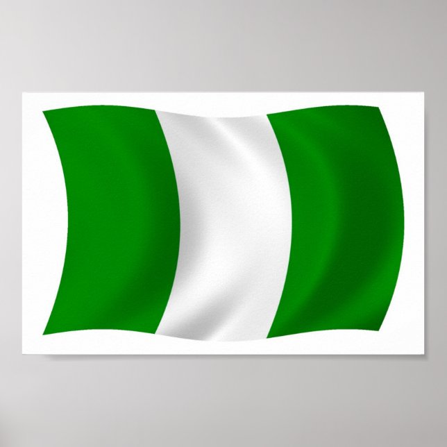 Nigeria Flag Poster Print (Vorne)
