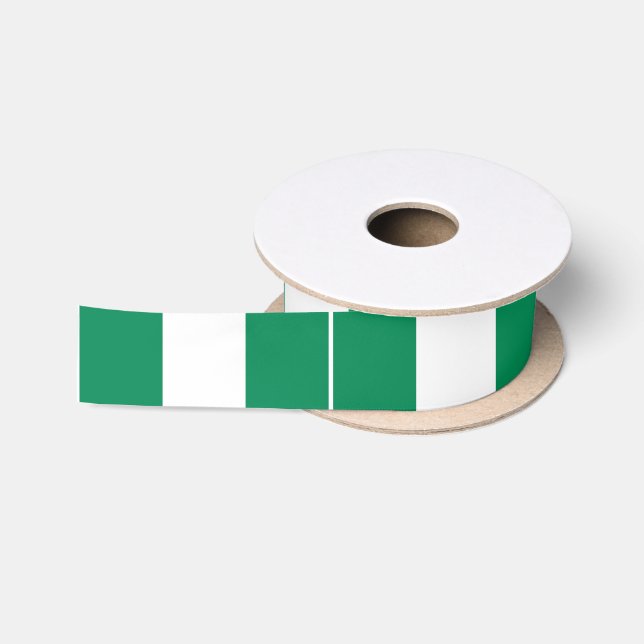 Nigeria Flag Satin Ribbon Satinband (Spule)