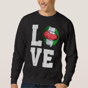 Nigeria Flag Soccer Fan Liebe Nigerias Sweatshirt