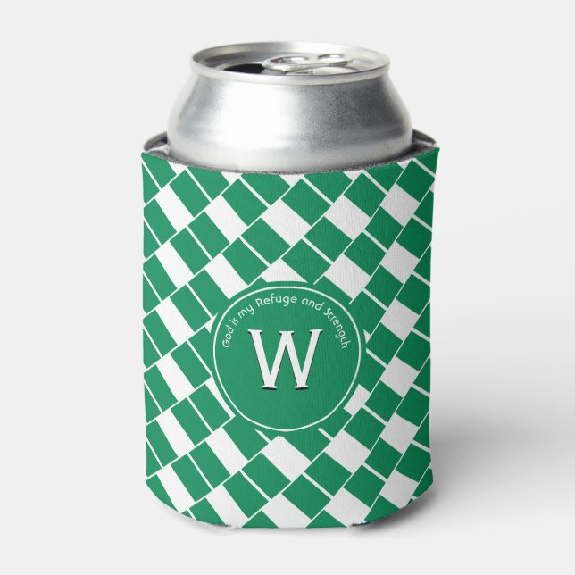 NIGERIA FLAG Stilvoll angepasstes Monogramm Nigeri Dosenkühler (Kanne Vorderseite)