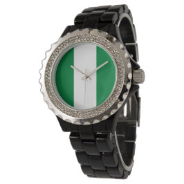 Nigeria-Flagge Armbanduhr