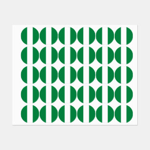 Nigeria-Flagge Etiketten