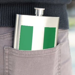 Nigeria-Flagge Flachmann