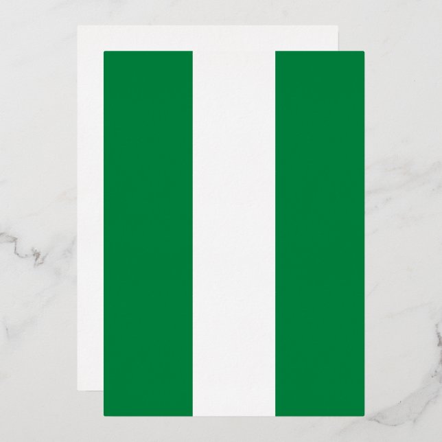 Nigeria-Flagge Folieneinladung (Vorderseite/Rückseite)