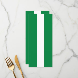 Nigeria-Flagge Menükarte