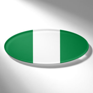 Nigeria-Flagge Namenschild
