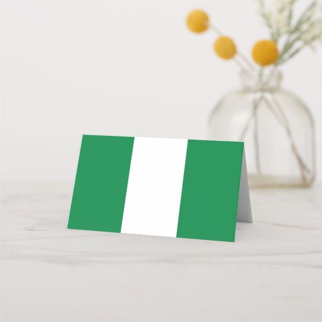 Nigeria-Flagge Platzkarte (Vorderseite)