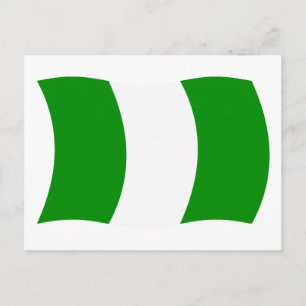 Nigeria-Flagge-Postkarte Postkarte