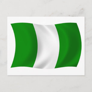 Nigeria-Flagge-Postkarte Postkarte