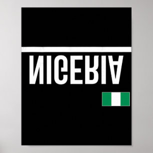 Nigeria-Flagge-Sportstrikot Poster