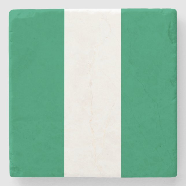 Nigeria-Flagge Steinuntersetzer (Vorderseite)