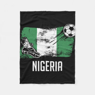 Nigeria Flaggen Trikot Nigerianische Fußballmannsc Fleecedecke
