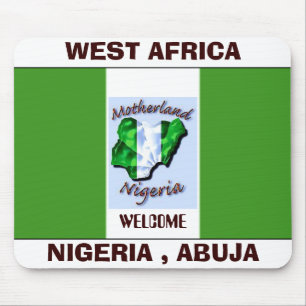 Nigeria-Flaggenkopie, NIGERIA kopieren HEUTE, Mousepad