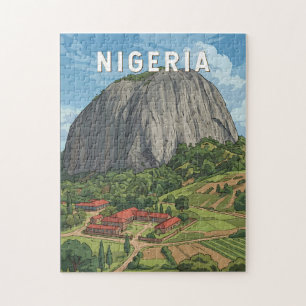 Nigeria Illustration Reise Kunst Vintage