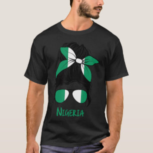Nigeria Mädchen Nigerias Nigerianische Frau Flagge T-Shirt