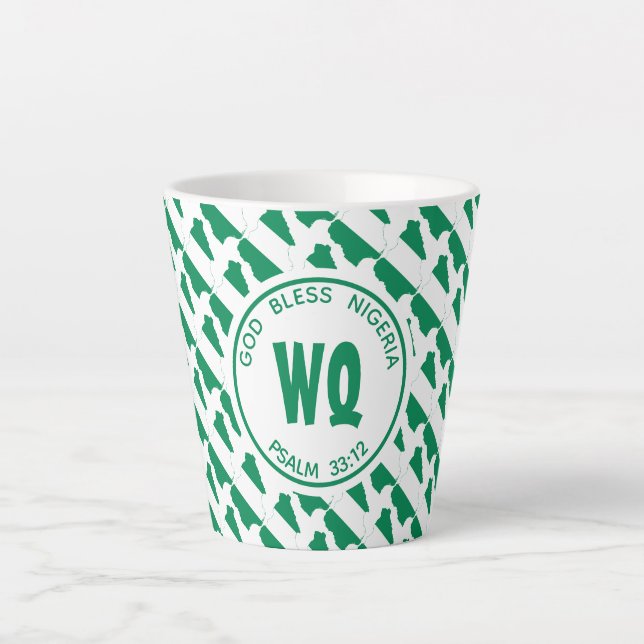 NIGERIA MAP | Patriotisch | Nigerianer Milchtasse (Vorderseite)
