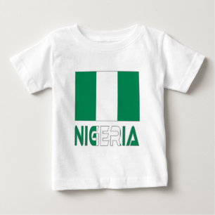 Nigeria mit der nigerianischen Flagge  Baby T-shirt