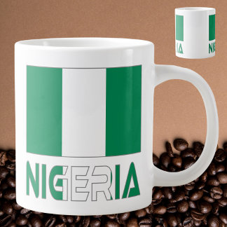 Nigeria mit nigerianischer Flagge Jumbo-Tasse