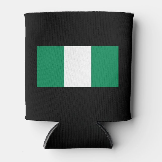 Nigeria mit nigerianischer Flagge (Westafrika) Dosenkühler (Vorderseite)