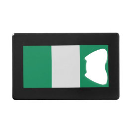 Nigeria mit nigerianischer Flagge (Westafrika) Geldbeutel Flaschenöffner