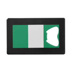 Nigeria mit nigerianischer Flagge (Westafrika) Geldbeutel Flaschenöffner
