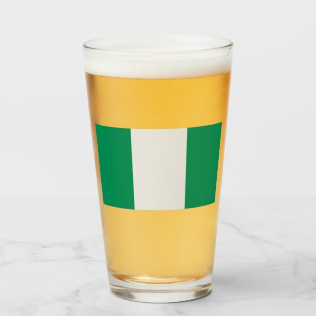 Nigeria mit nigerianischer Flagge (Westafrika) Glas (Vorne (Gefüllt))