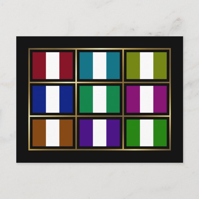 Nigeria Multihue Flags Postkarte (Vorderseite)