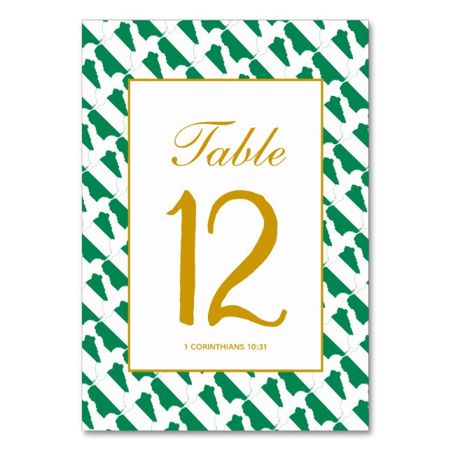 NIGERIA NAIJA Banquet Celebration Wedding Tischnummer (Vorderseite)