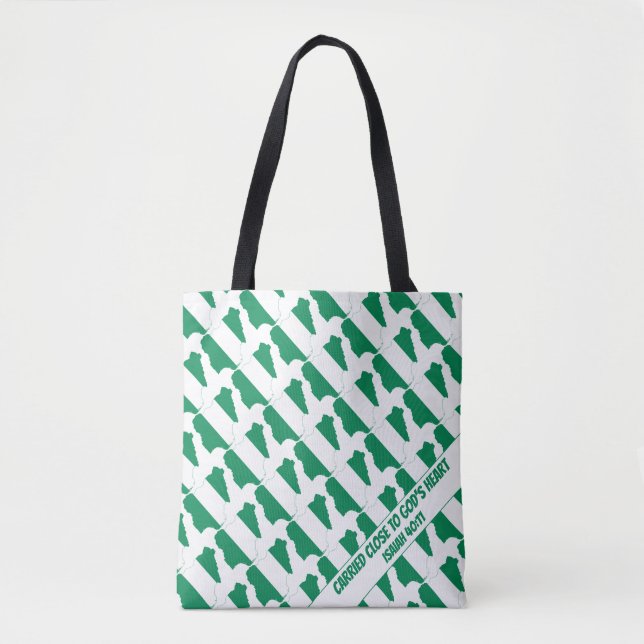 NIGERIA NAIJA FLAG Bibelschrift Christlich Tasche (Vorderseite)