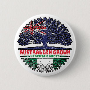 Nigeria Nigerias Australian Australia Tree Roots Button