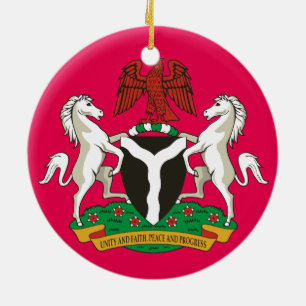 Nigeria- Ornement de Noël en porcelaine sur mesure