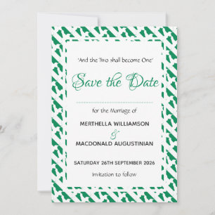 NIGERIA Patriotic Custom Scripting Naija Wedding Save The Date