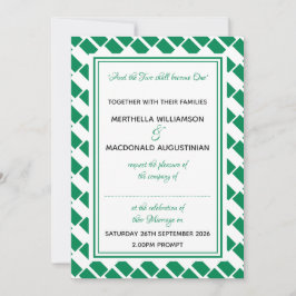 NIGERIA Patriotische Schrift Personalisierte Hochz Einladung