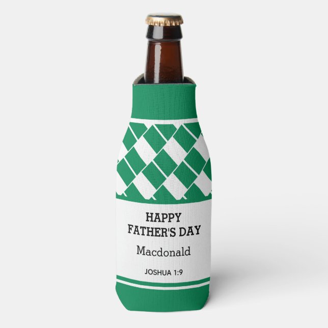 NIGERIA Personalisiert GLÜCKLICH VATER'S DAY Custo Flaschenkühler (Flaschenvorderseite)