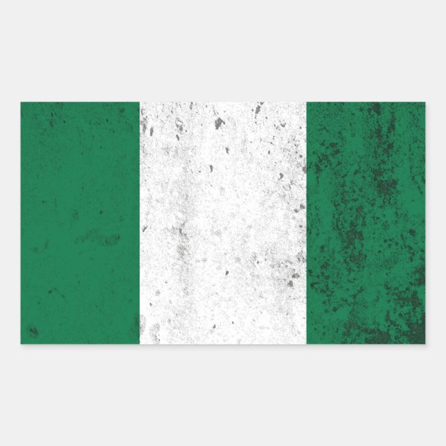 Nigeria Rechteckiger Aufkleber (Vorderseite)
