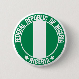 Nigeria Round Emblem Button