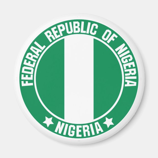 Nigeria Round Emblem Magnet (Vorne)