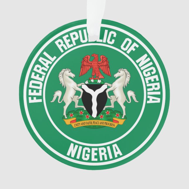 Nigeria Round Emblem Ornament (Vorderseite)