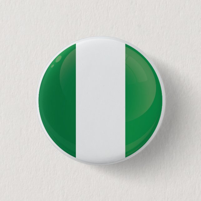Nigeria Runde Icon-Flagge Button (Vorderseite)