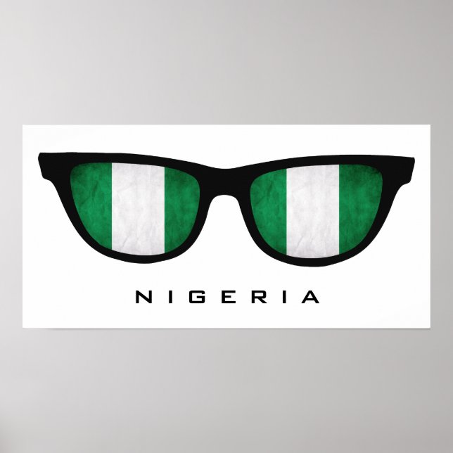 Nigeria Shades custom text & color poster (Vorne)