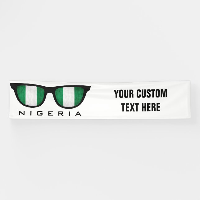 Nigeria Shades texte et bannière couleur personnal (Horizontal)
