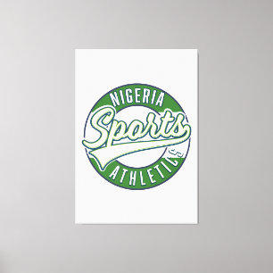 Nigeria Sports Athletic Logo Leinwanddruck