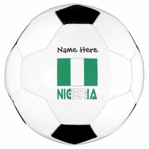 Nigeria und nigerianische Flagge mit Ihrem Namen F Fußball