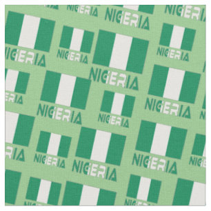 Nigeria und nigerianische Flagge Stoff