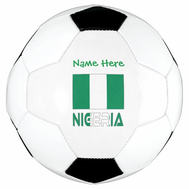Nigeria und Nigerias fahnen grüne Personalisierung Fußball (Vorderseite)