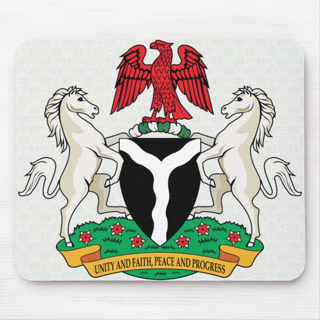 Nigeria-Wappen Detail Mousepad (Vorne)