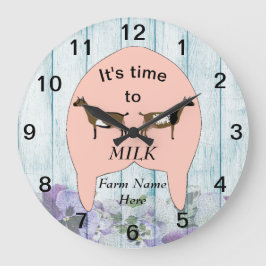 Nigerian Dwarf Dairy Goat Farm Udder Große Wanduhr