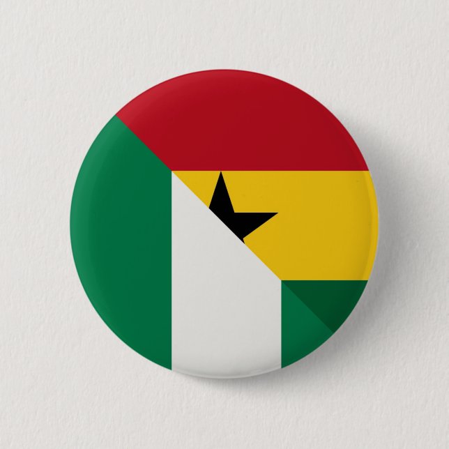 Nigerian Ghanaian Flag Nigeria Ghana Naija Button (Vorderseite)