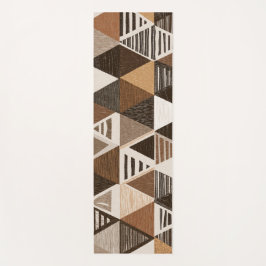 Nigerian patterns on a triangles background yogamatte