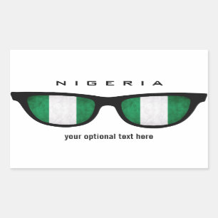 Nigerian Shades Zollaufkleber Rechteckiger Aufkleber